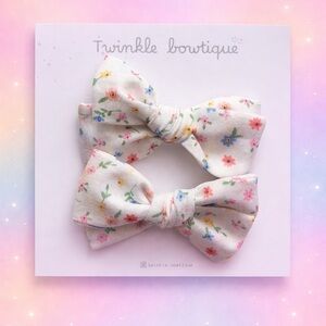 Floral Hair Bows for Kids